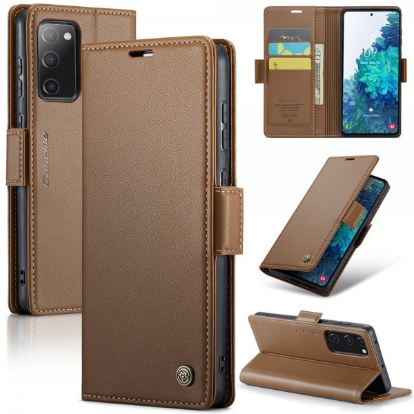 CaseMe Samsung Galaxy S20 FE Fodral 023 Series Ruskea