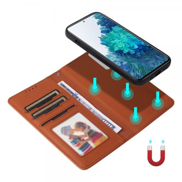 Betopnice Samsung Galaxy S20 FE -kotelo irrotettavalla kuorella 005 Ruskea