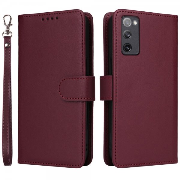 Betopnice Samsung Galaxy S20 FE -kotelo irrotettavalla kuorella 005 Punainen
