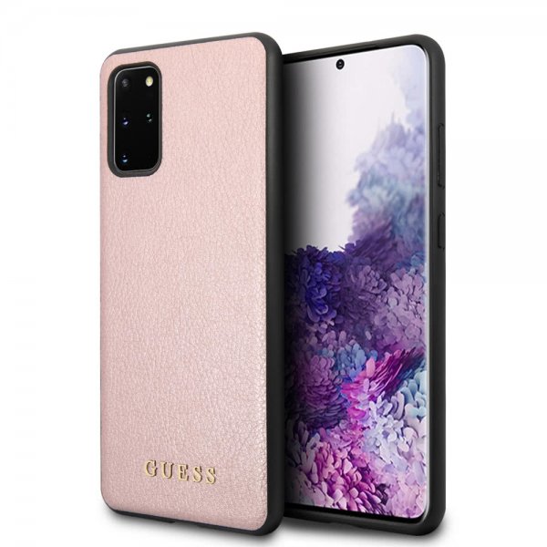 Guess Samsung Galaxy S20 Plus -kuori Iridescent Cover ruusukulta