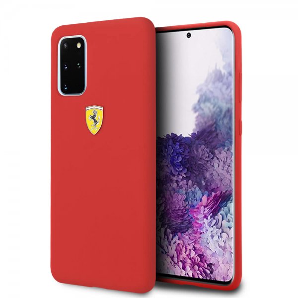 Ferrari Samsung Galaxy S20 Plus -kuori logolla, punainen