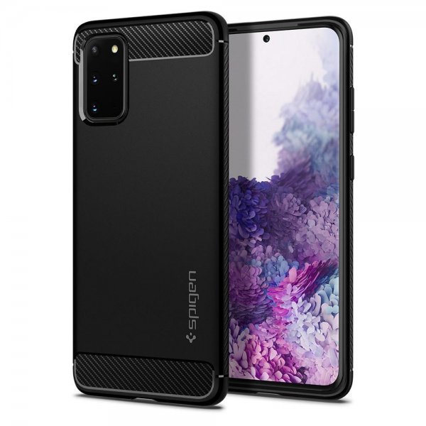 Spigen Samsung Galaxy S20 Plus -kuori Rugged Armor Matte Black