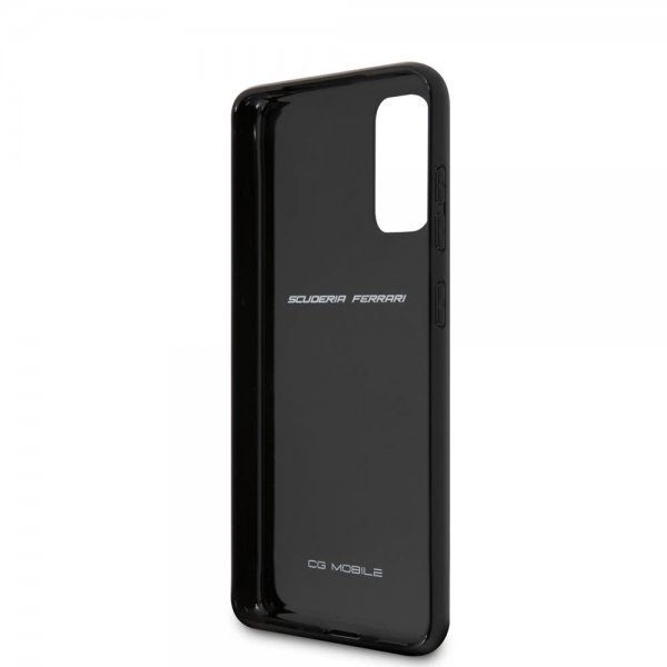 Ferrari Samsung Galaxy S20 Suojakuori Hiilikuitutekstuuri Musta