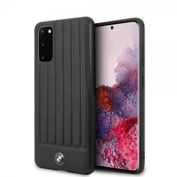 BMW Samsung Galaxy S20 Suojakuori Leather Lines, musta
