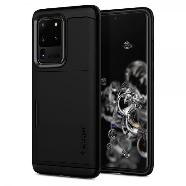 Spigen Samsung Galaxy S20 Ultra -suojakuori Slim Armor CS, musta