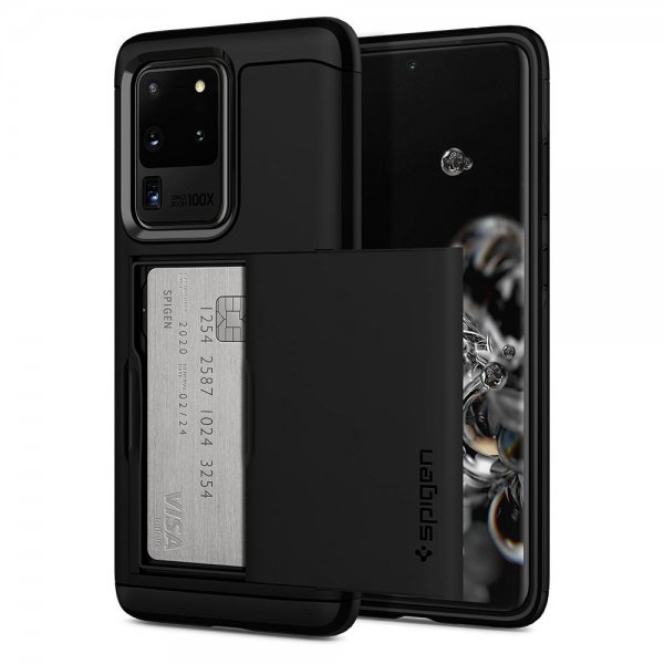 Spigen Samsung Galaxy S20 Ultra -suojakuori Slim Armor CS, musta