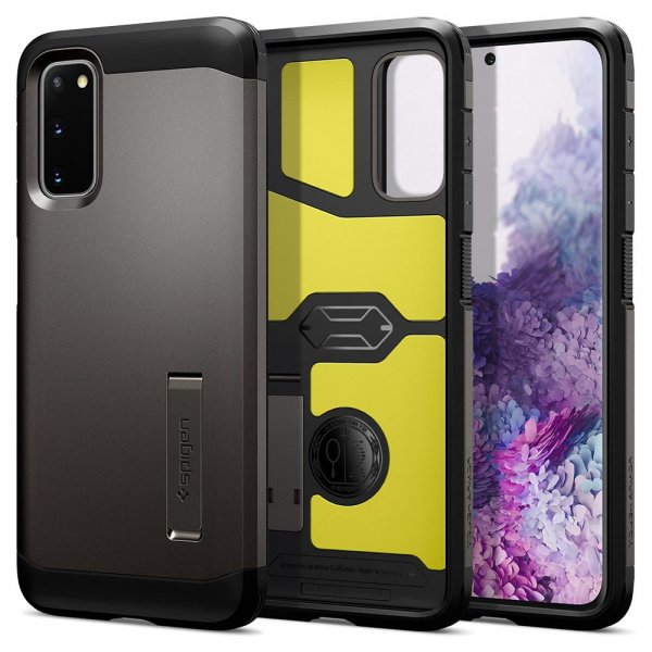 Spigen Samsung Galaxy S20 Suojakuori Tough Armor Gunmetal