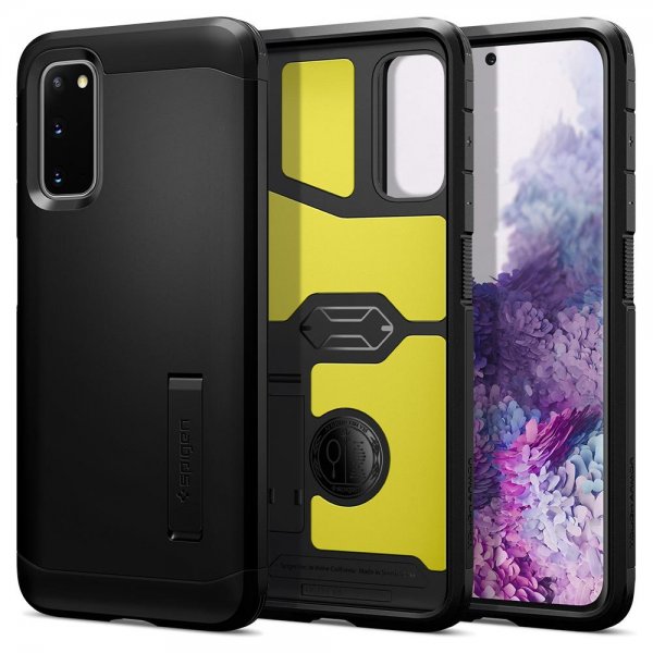 Spigen Samsung Galaxy S20 Suojakuori Tough Armor Musta