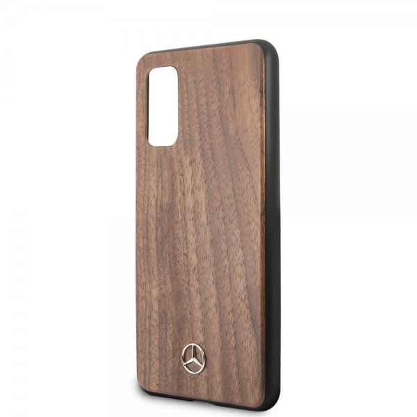 Mercedes Benz Samsung Galaxy S20 Suojakuori Wood Line Ruskea
