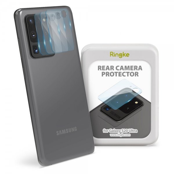 Ringke Samsung Galaxy S20 Ultra Kameran suojalasi Camera Protector Glass 3-pakkaus