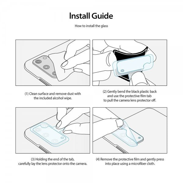 Ringke Samsung Galaxy S20 Ultra Kameran suojalasi Camera Protector Glass 3-pakkaus