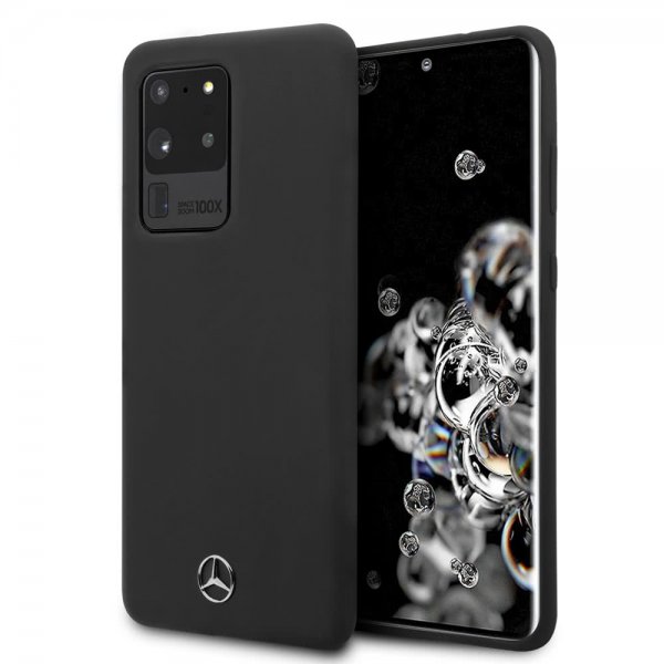 Mercedes Benz Samsung Galaxy S20 Ultra Suojakuori logolla Musta