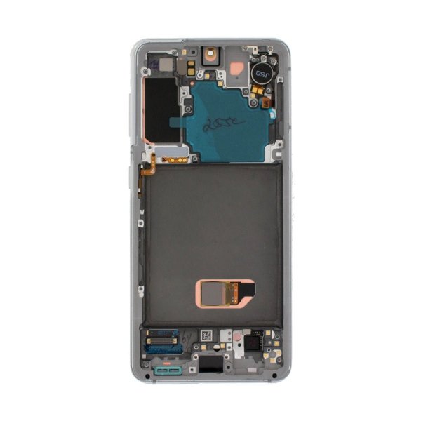 Samsung Galaxy S21 5G näyttö ja LCD-näyttö alkuperäinen - valkoinen