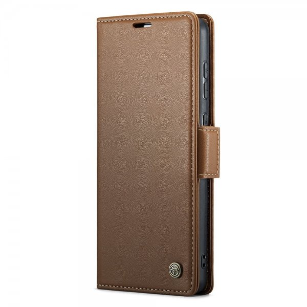 CaseMe Samsung Galaxy S21 FE Kotelo 023 Series Ruskea