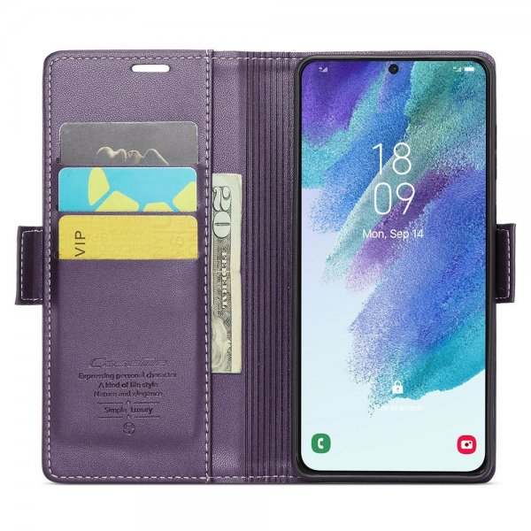 CaseMe Samsung Galaxy S21 FE -suojakuori 023 Series, violetti