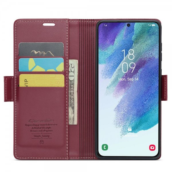 CaseMe Samsung Galaxy S21 FE Kotelo 023 Series Punainen