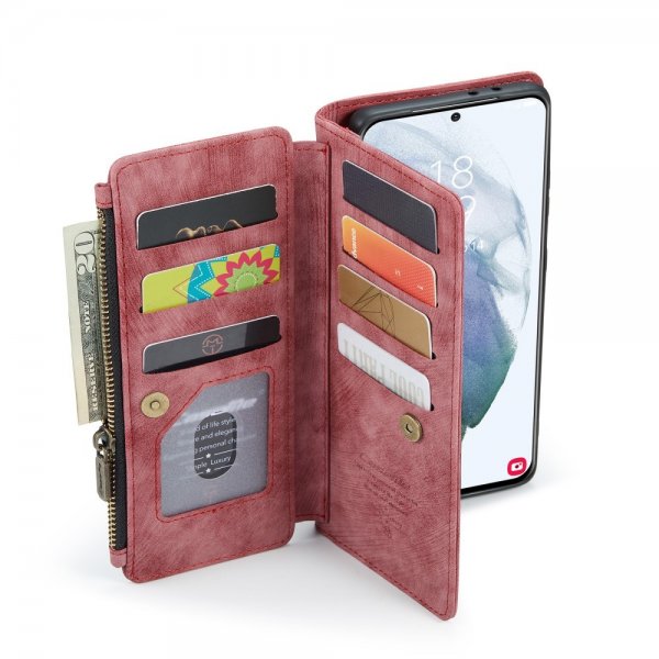 CaseMe Samsung Galaxy S21 FE -suojakotelo, C30-sarja, punainen