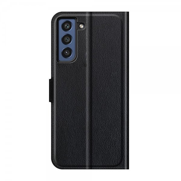 Samsung Galaxy S21 FE Litchi musta kotelo