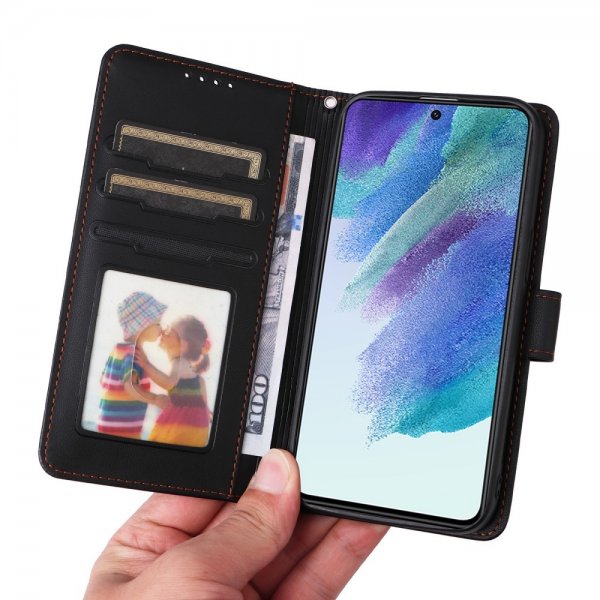 Betopnice Samsung Galaxy S21 FE -suojakuori irrotettavalla kuorella 005 musta