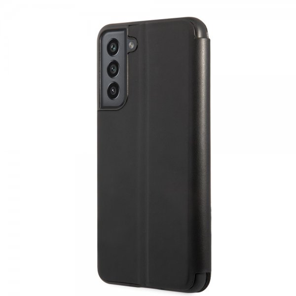 BMW Samsung Galaxy S21 FE Tricolor Stripe Carbon -suojakuori, musta