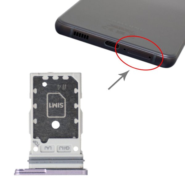 Samsung Galaxy S21 FE SIM-kortin pidike - violetti