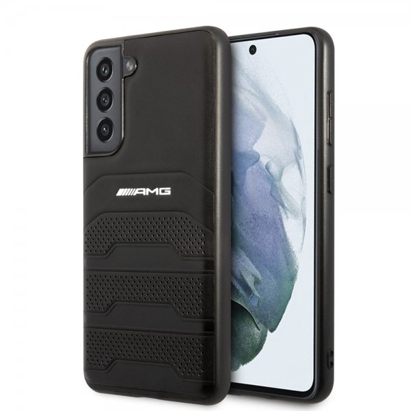 AMG Samsung Galaxy S21 FE -kuori, kaiverretut raidat, musta