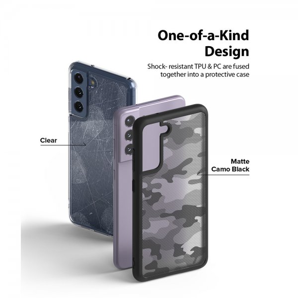Ringke Samsung Galaxy S21 FE -suojakuori Fusion Matte Camo Black