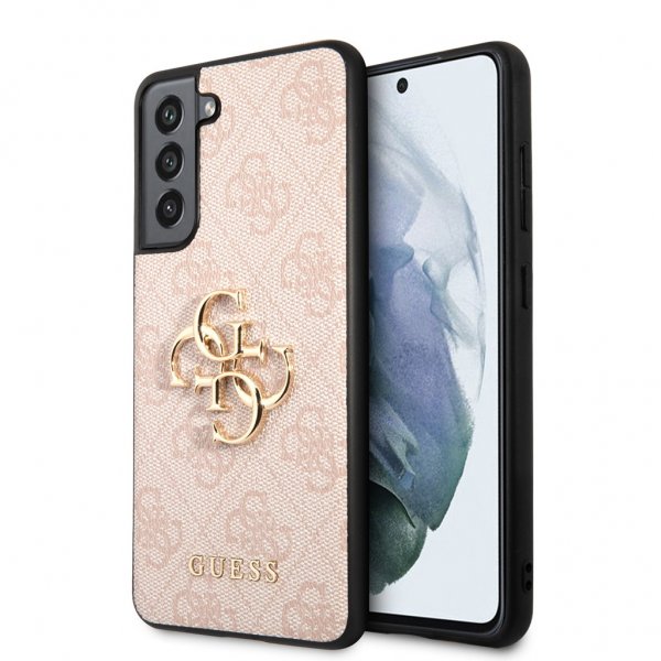 Guess Samsung Galaxy S21 FE Kuori Metal Logo Ruusukulta