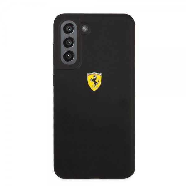 Ferrari Samsung Galaxy S21 FE Kuori Metallilogo Musta