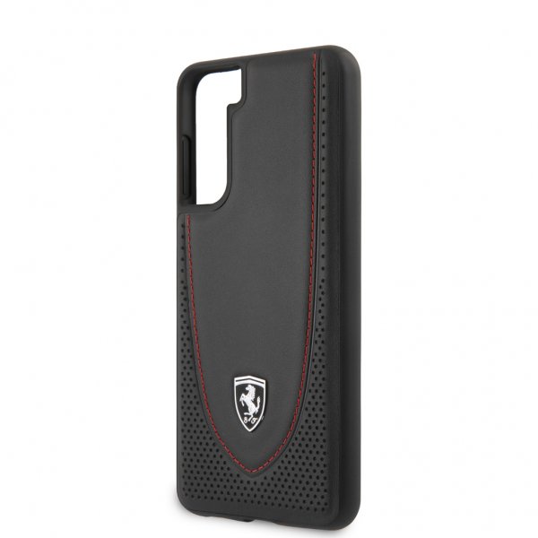 Ferrari Samsung Galaxy S21 -suojakuori logolla, rei'itetty, musta