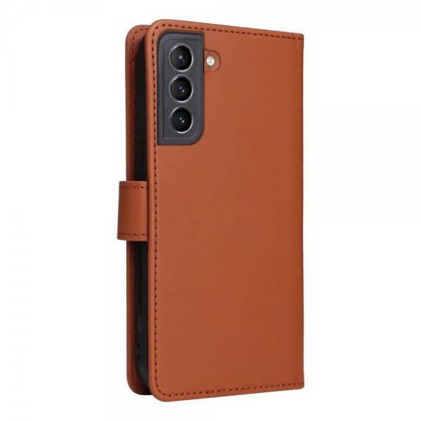 Betopnice Samsung Galaxy S21 Kotelo irrotettavalla kuorella 005 Ruskea