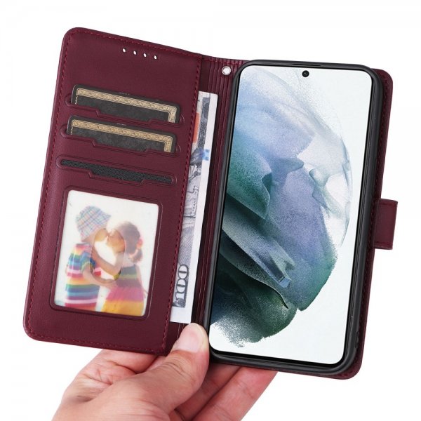 Betopnice Samsung Galaxy S21 Kotelo irrotettavalla kuorella 005 Punainen