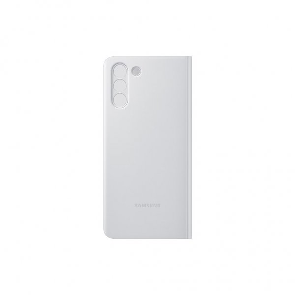 Samsung Original Galaxy S21 Plus -suojakotelo Smart Clear View Cover vaaleanharmaa