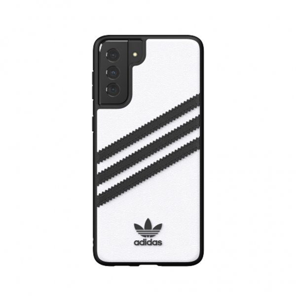Adidas Samsung Galaxy S21 Plus -kuori 3 Stripes Snap Case, valkoinen