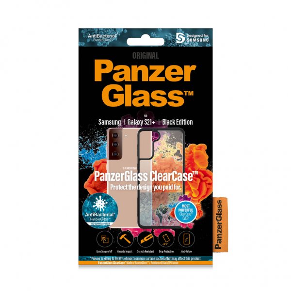 PanzerGlass Samsung Galaxy S21 Plus -suojakuori ClearCase Black Edition