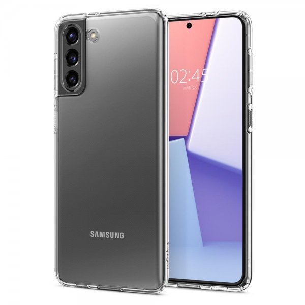 Spigen Samsung Galaxy S21 Plus -kuori, Liquid Crystal, läpinäkyvä