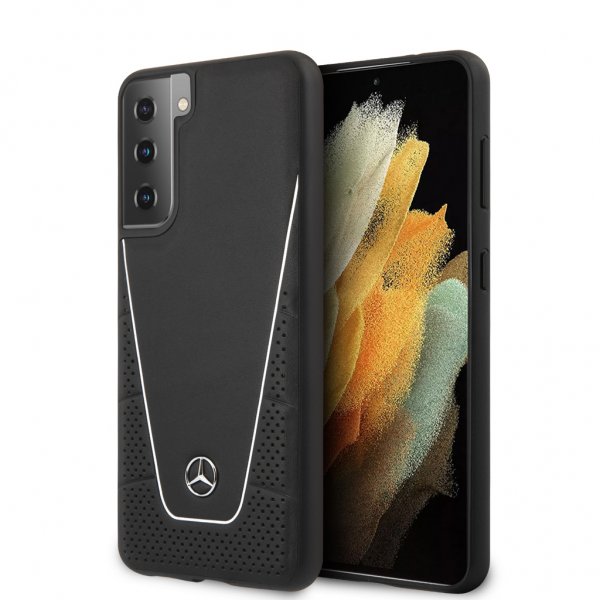 Mercedes Benz Samsung Galaxy S21 Plus Kuori Logolla Rei'itetty Dynaaminen Musta