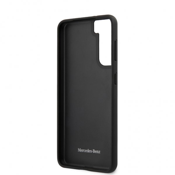 Mercedes Benz Samsung Galaxy S21 Plus Kuori Logo Perforoitu Musta