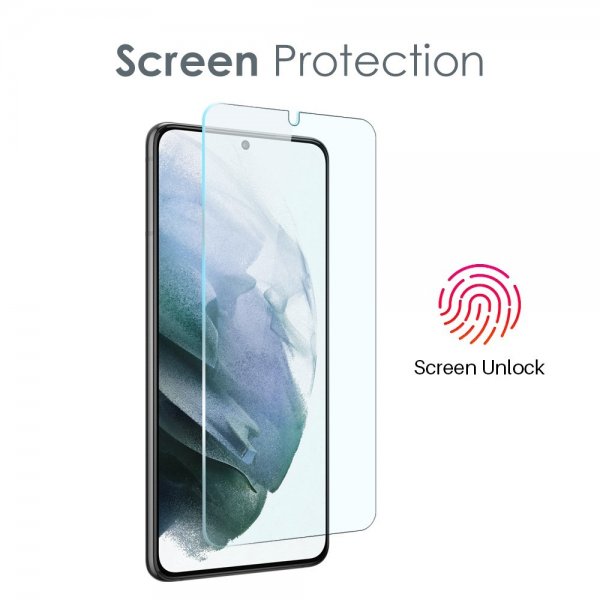 Northjo Samsung Galaxy S21 Plus -kuori näytönsuojalla ja kamerasuojaimella 3-in-1