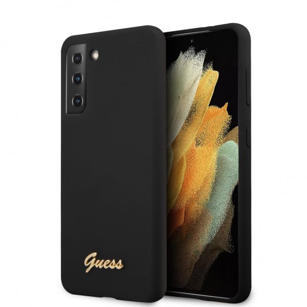 Guess Samsung Galaxy S21 Plus Kuoret Metal Logo Musta