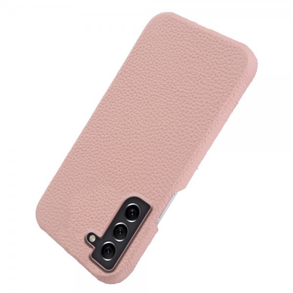 Samsung Galaxy S21 Kuori Aitoa Nahkaa MagSafe Pinkki