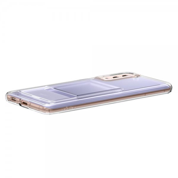 Spigen Samsung Galaxy S21 -suojakuori Crystal Slot läpinäkyvä