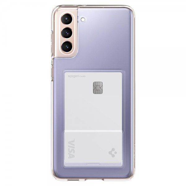Spigen Samsung Galaxy S21 -suojakuori Crystal Slot läpinäkyvä