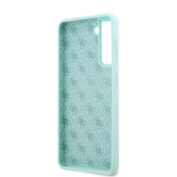Guess Samsung Galaxy S21 Kuori Metallilogo Vaaleansininen