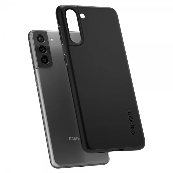 Spigen Samsung Galaxy S21 -kuori Thin Fit musta