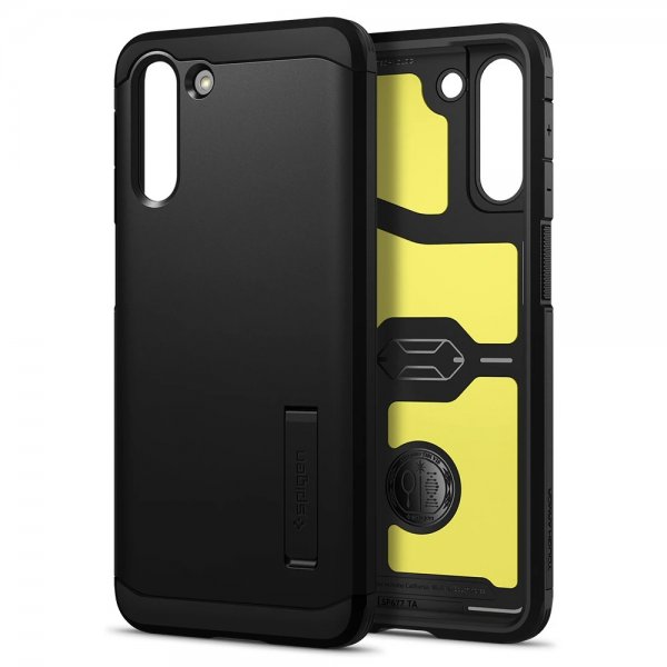 Spigen Samsung Galaxy S21 -suojakuori Tough Armor, musta