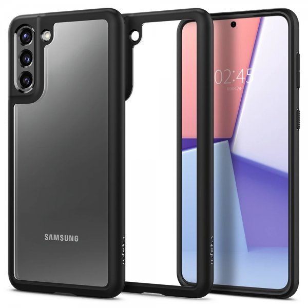 Spigen Samsung Galaxy S21 -suojakuori Ultra Hybrid Matte Black