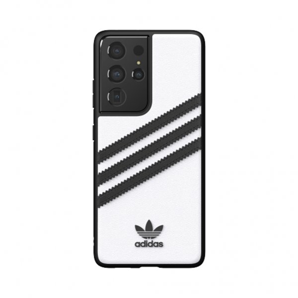 Adidas Samsung Galaxy S21 Ultra -suojakuori 3 Stripes Snap Case, valkoinen