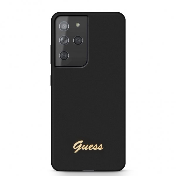 Guess Samsung Galaxy S21 Ultra Kuori Metalli Logo Musta