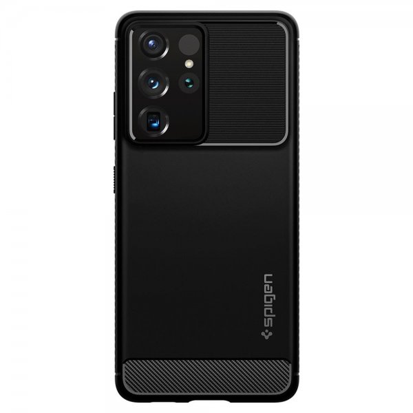 Spigen Samsung Galaxy S21 Ultra Kuori Rugged Armor Matte Black
